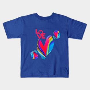 Colorful and Happy Valentine's Day Kids T-Shirt